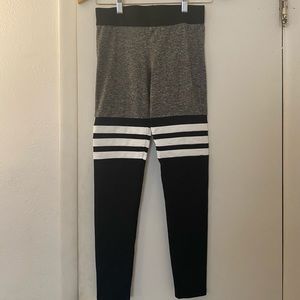 Bombshell Sportswear Black/White Thigh Leggings